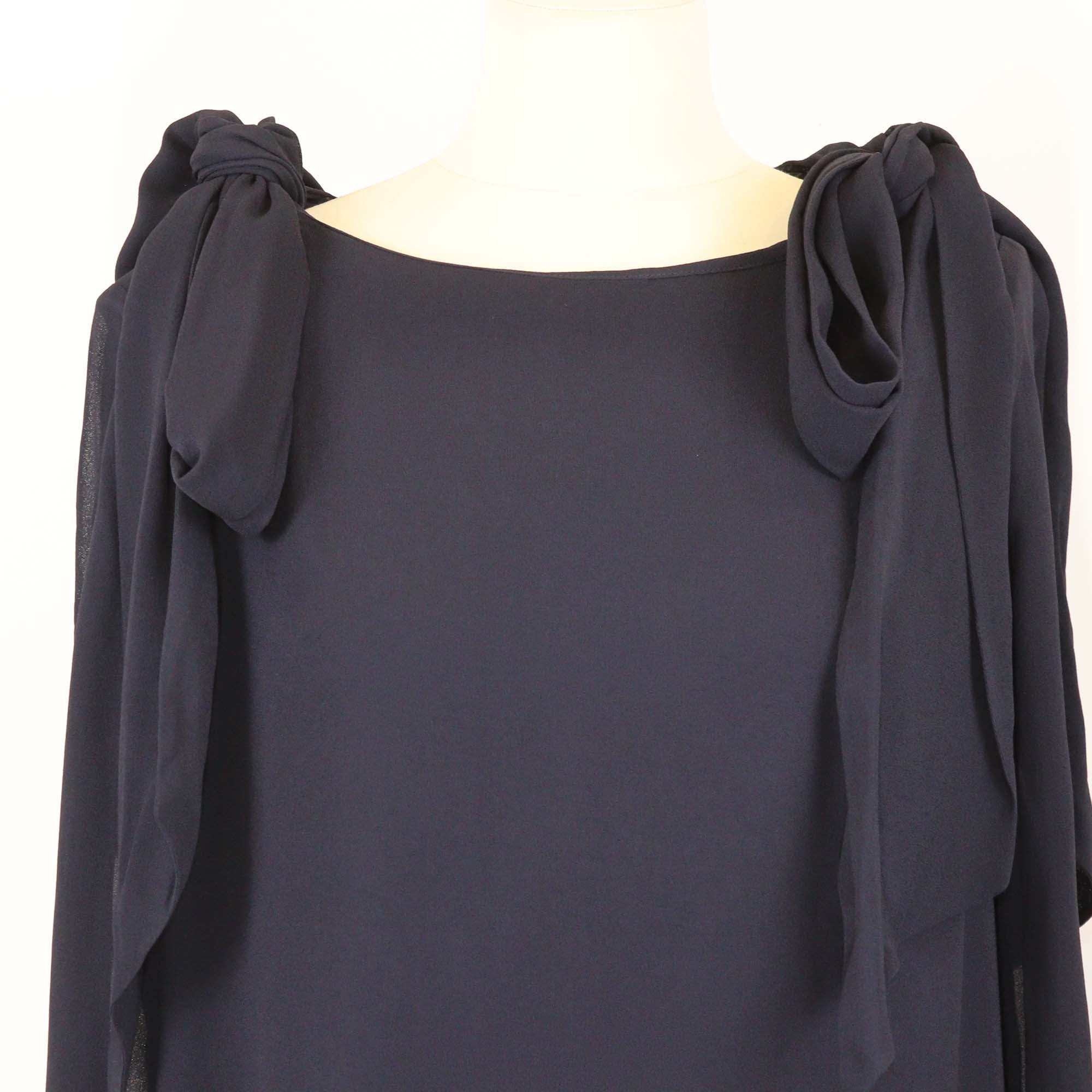 Chloe Anthracite Blue Viscose Robe Dress