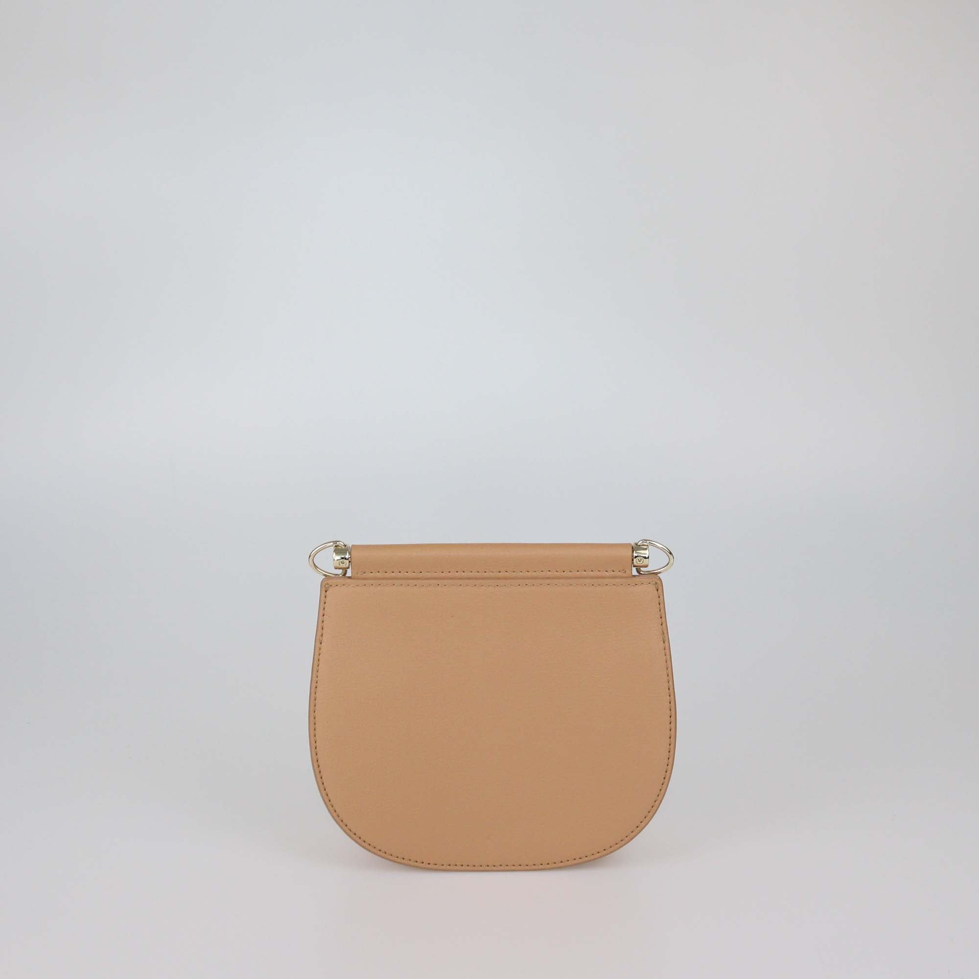 Aigner Tan Leather Mini Diane Crossbody Bag