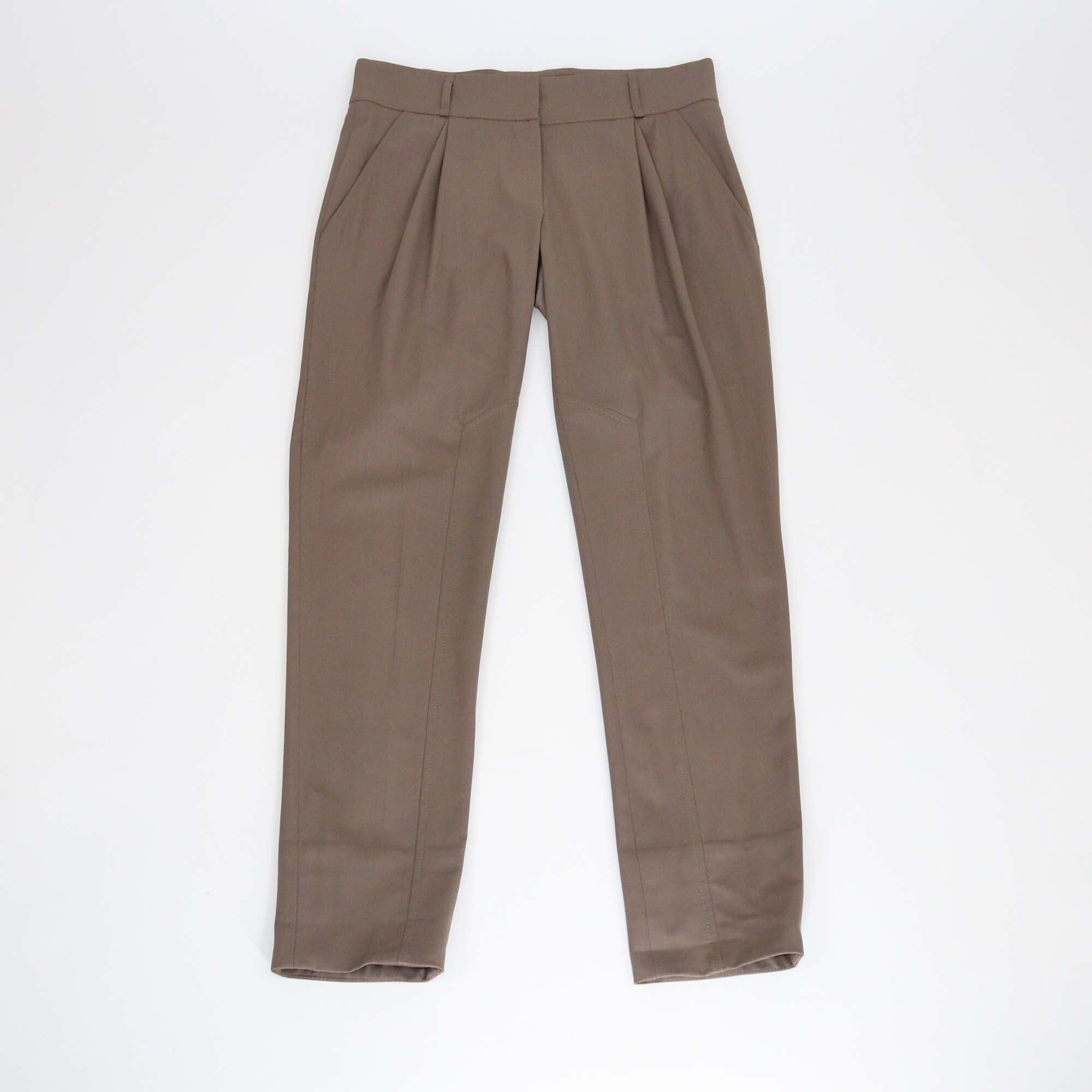 Brunello Cucinelli Brown Pleated Formal Trousers Womens Brunello Cucinelli 