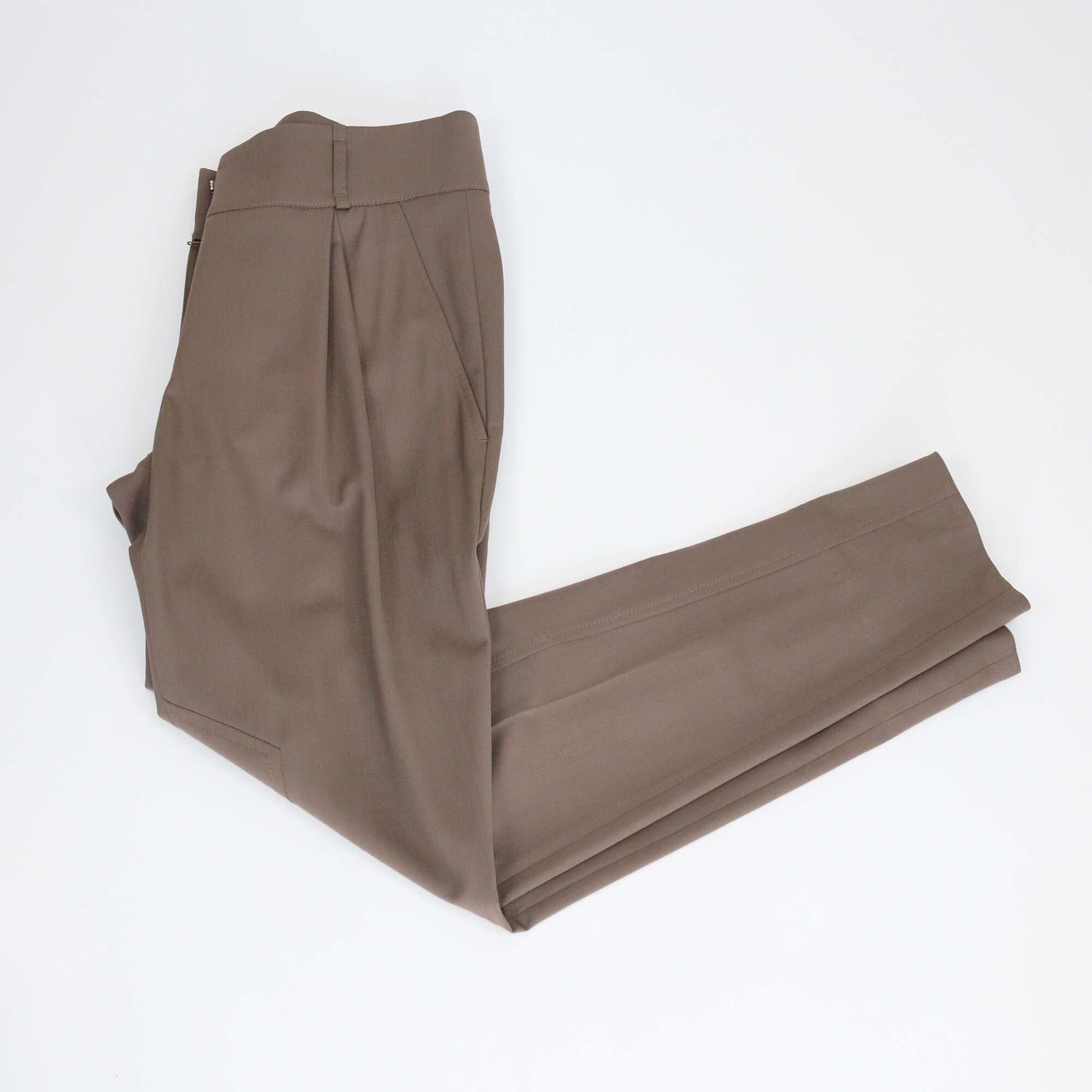 Brunello Cucinelli Brown Pleated Formal Trousers Womens Brunello Cucinelli 