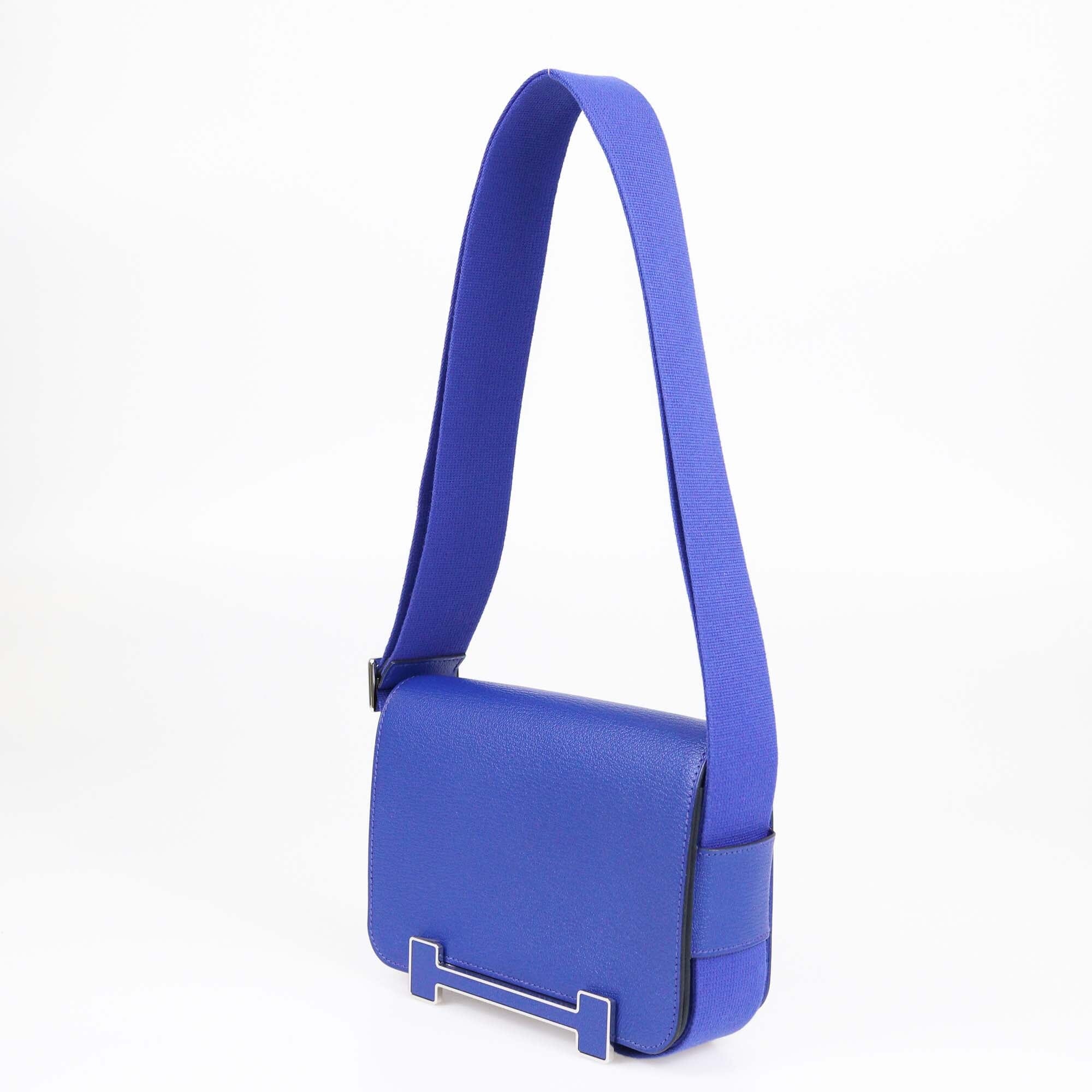 Hermes Bleu Electric Chevre Mysore Geta Bag Womens Hermes 