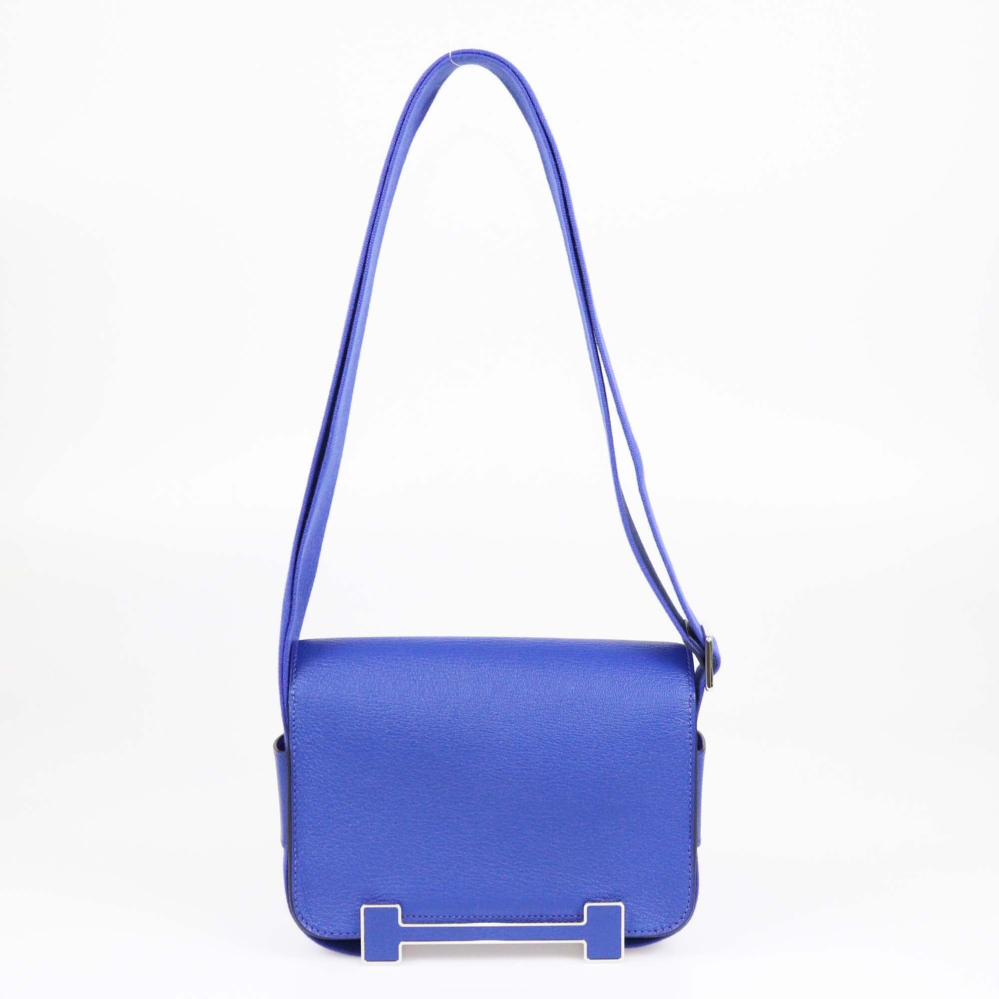 Hermes Bleu Electric Chevre Mysore Geta Bag Womens Hermes 