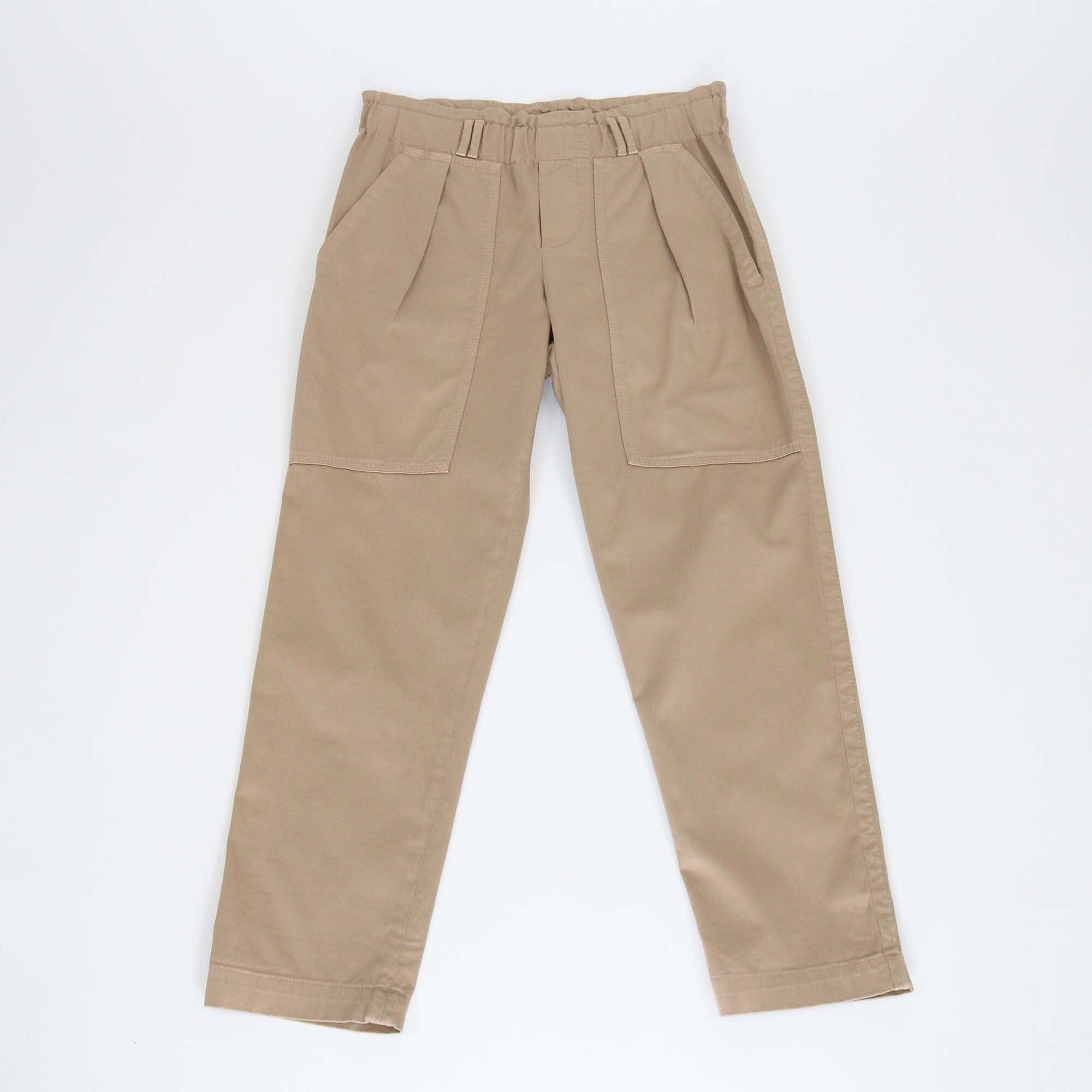 Brunello Cucinelli Brown pleated Straight Cut Trouser Womens Brunello Cucinelli 