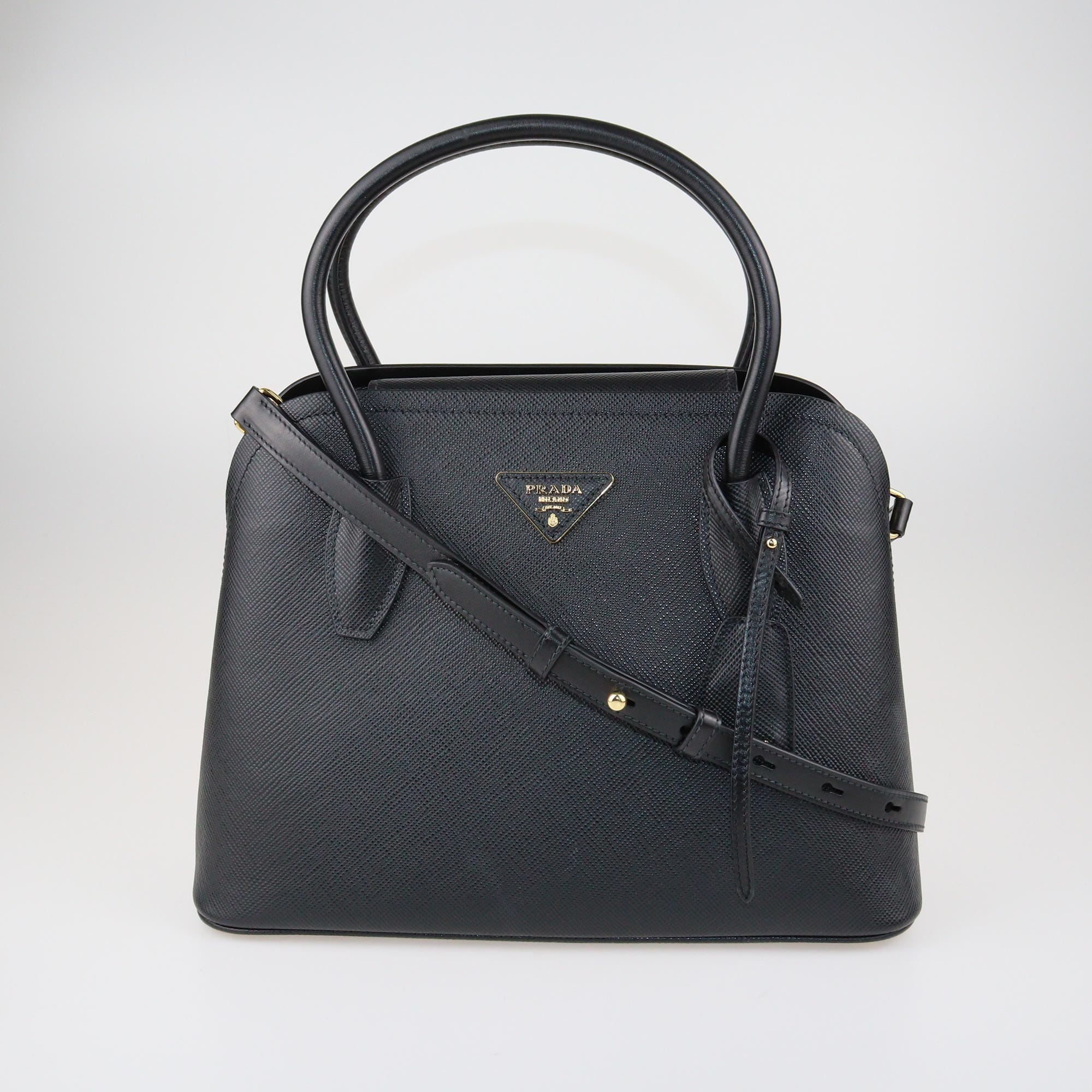 Prada Black Medium Matinee Top Handle Bag Bags Prada 