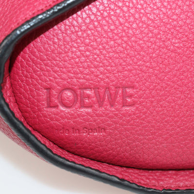 Loewe Red Leather and Shearling Mini Bunny Crossbody Bag