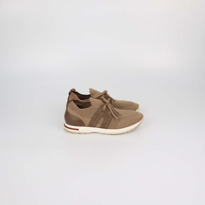 Loro Piana Dusty Camel Suede and Fabric 360 Flexy Walk Sneakers