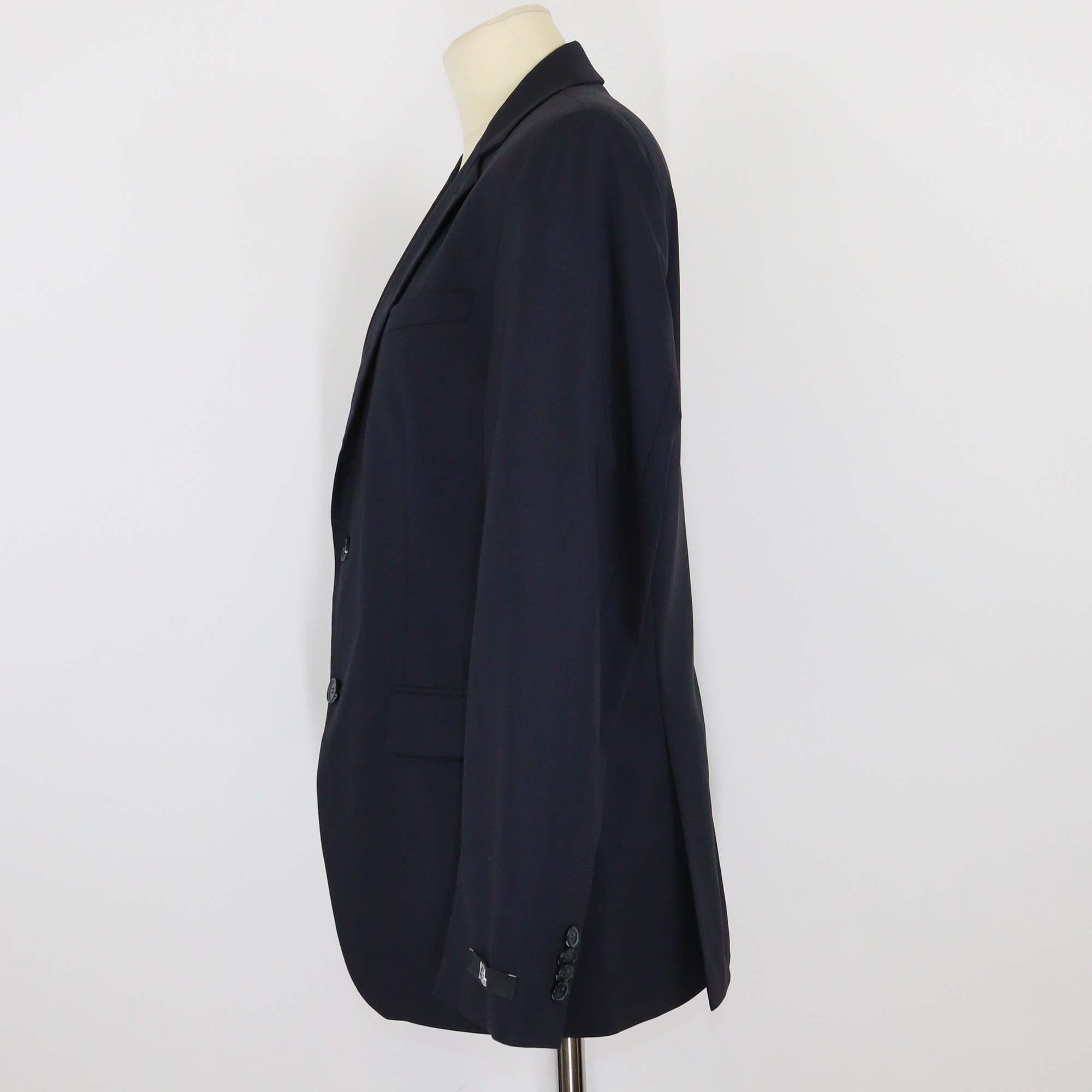 Karl Lagerfeld Navy Blue Wool Single Breasted Blazer