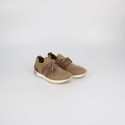 Loro Piana Dusty Camel Suede and Fabric 360 Flexy Walk Sneakers