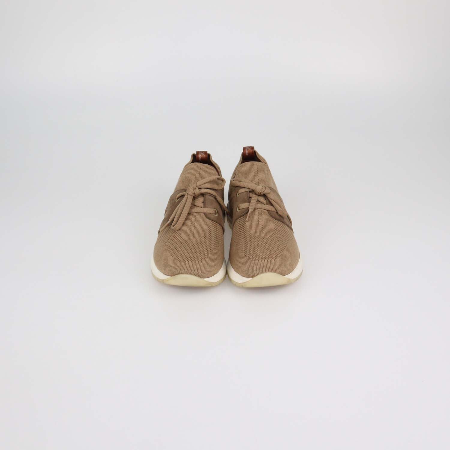 Loro Piana Dusty Camel Suede and Fabric 360 Flexy Walk Sneakers