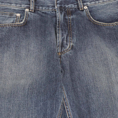 Christian Dior Blue Boyfriend Denim Frayed Edge Jeans Womens Christian Dior 