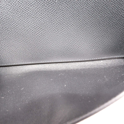 Hermes Black Epsom Leather Rose Gold Hardware Constance To Go Wallet