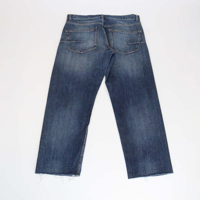 Christian Dior Blue Boyfriend Denim Frayed Edge Jeans Womens Christian Dior 