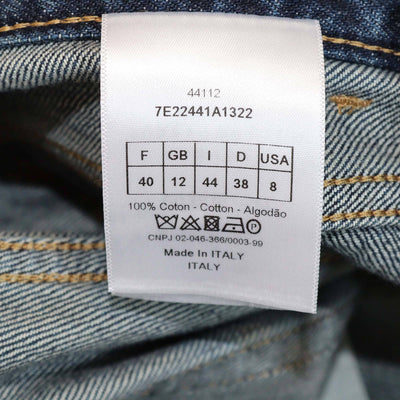 Christian Dior Blue Boyfriend Denim Frayed Edge Jeans Womens Christian Dior 
