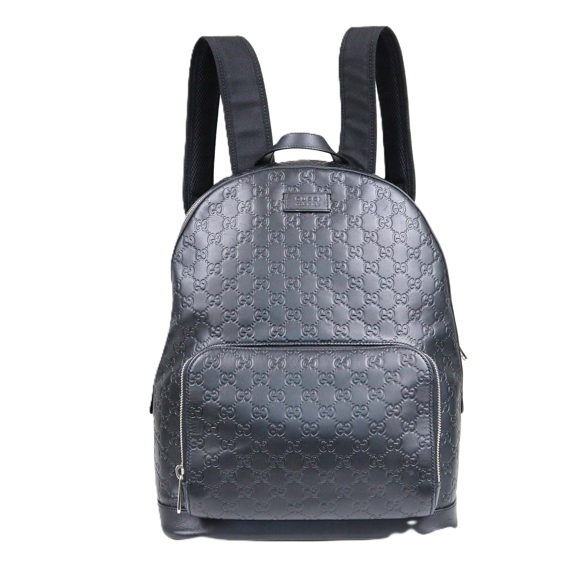 Gucci Black Large Guccissima Laptop Backpack Womens Gucci 