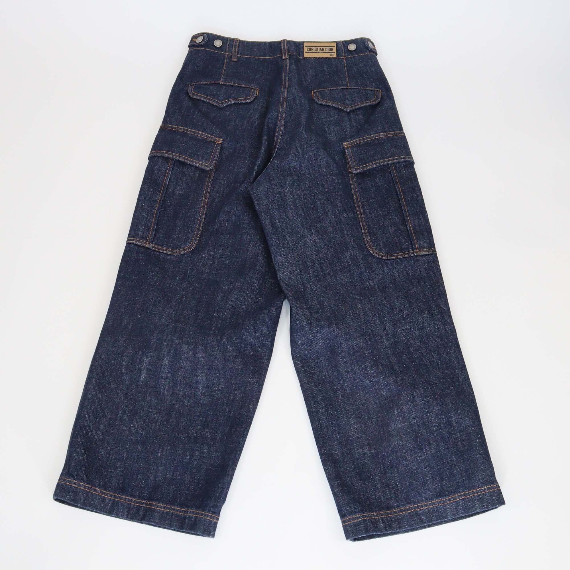 Christian Dior Dark Blue DO2 8 Cargo Jeans Womens Christian Dior 