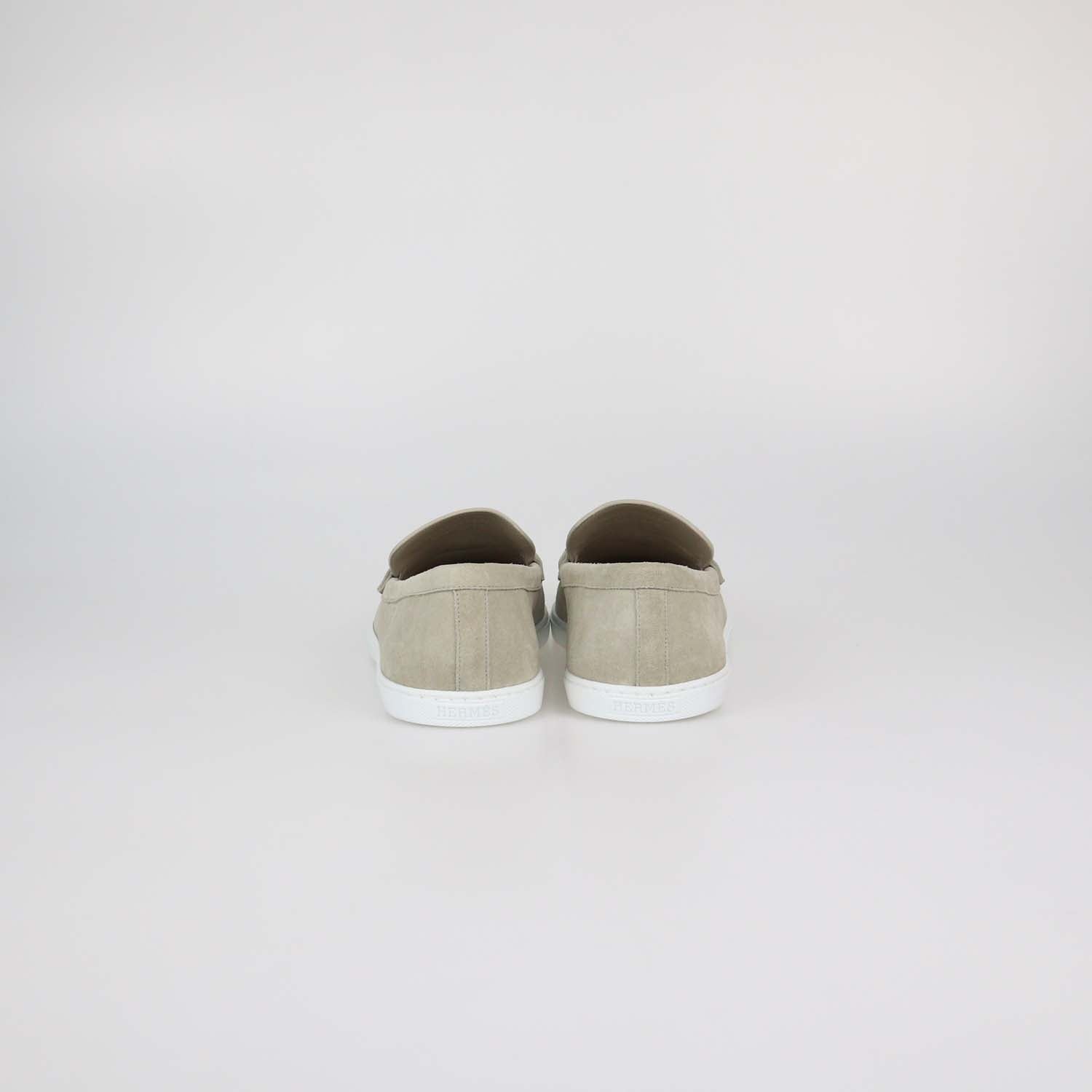 Hermes Beige Esquisse Suede Ignacio Loafers