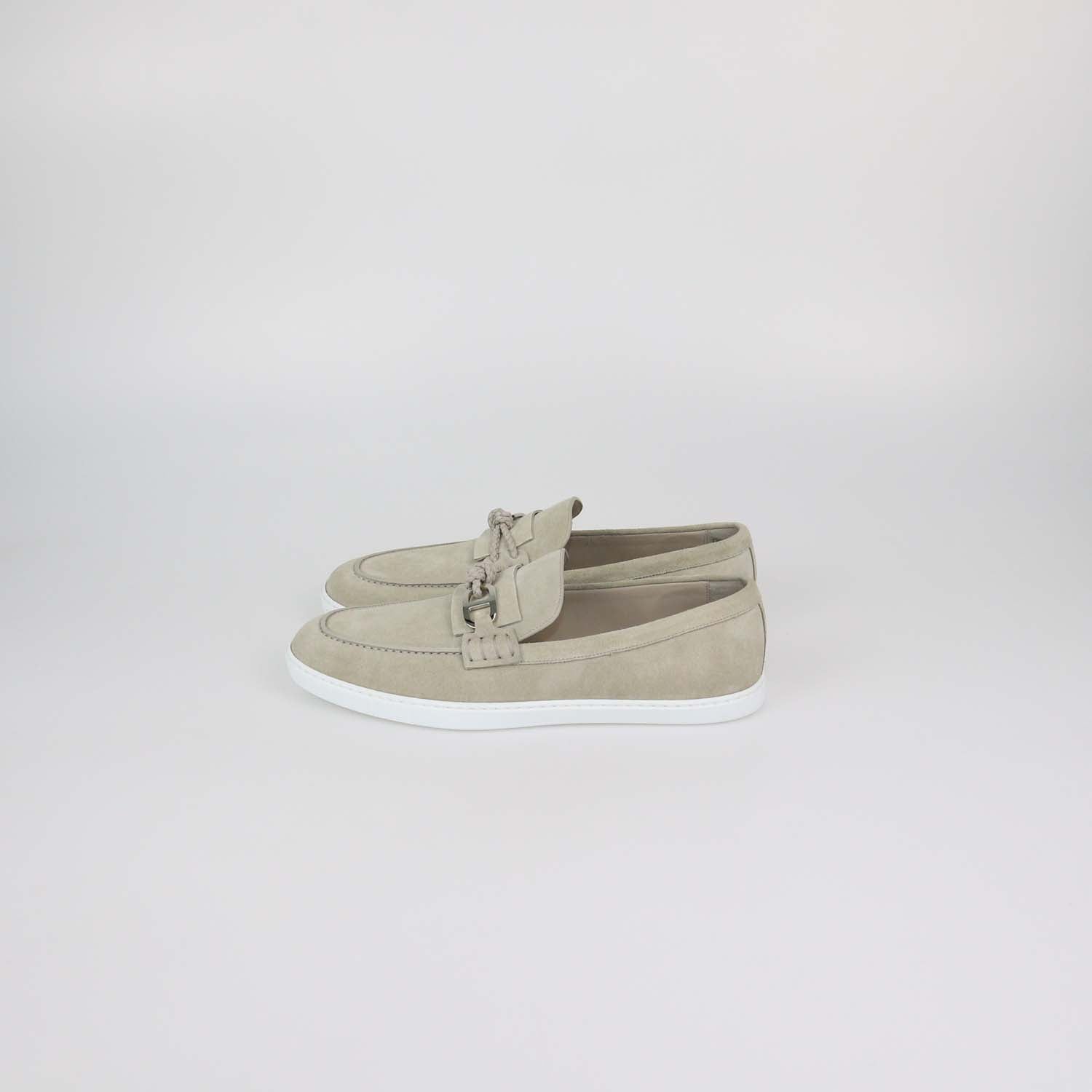 Hermes Beige Esquisse Suede Ignacio Loafers