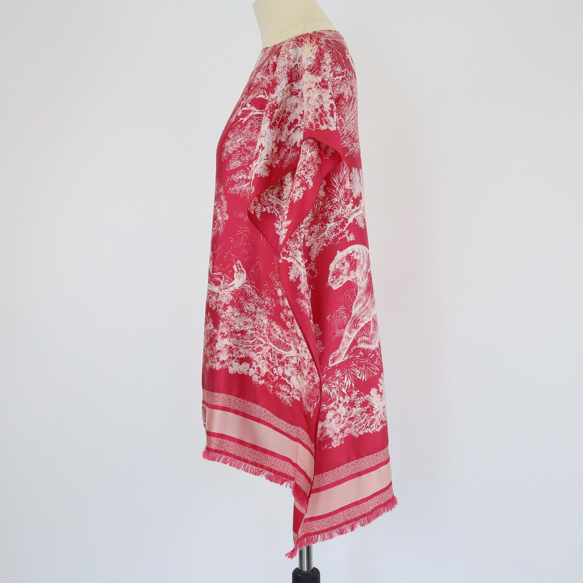 Christian Dior Pink Toile De Juoy Reverse Poncho Womens Christian Dior 