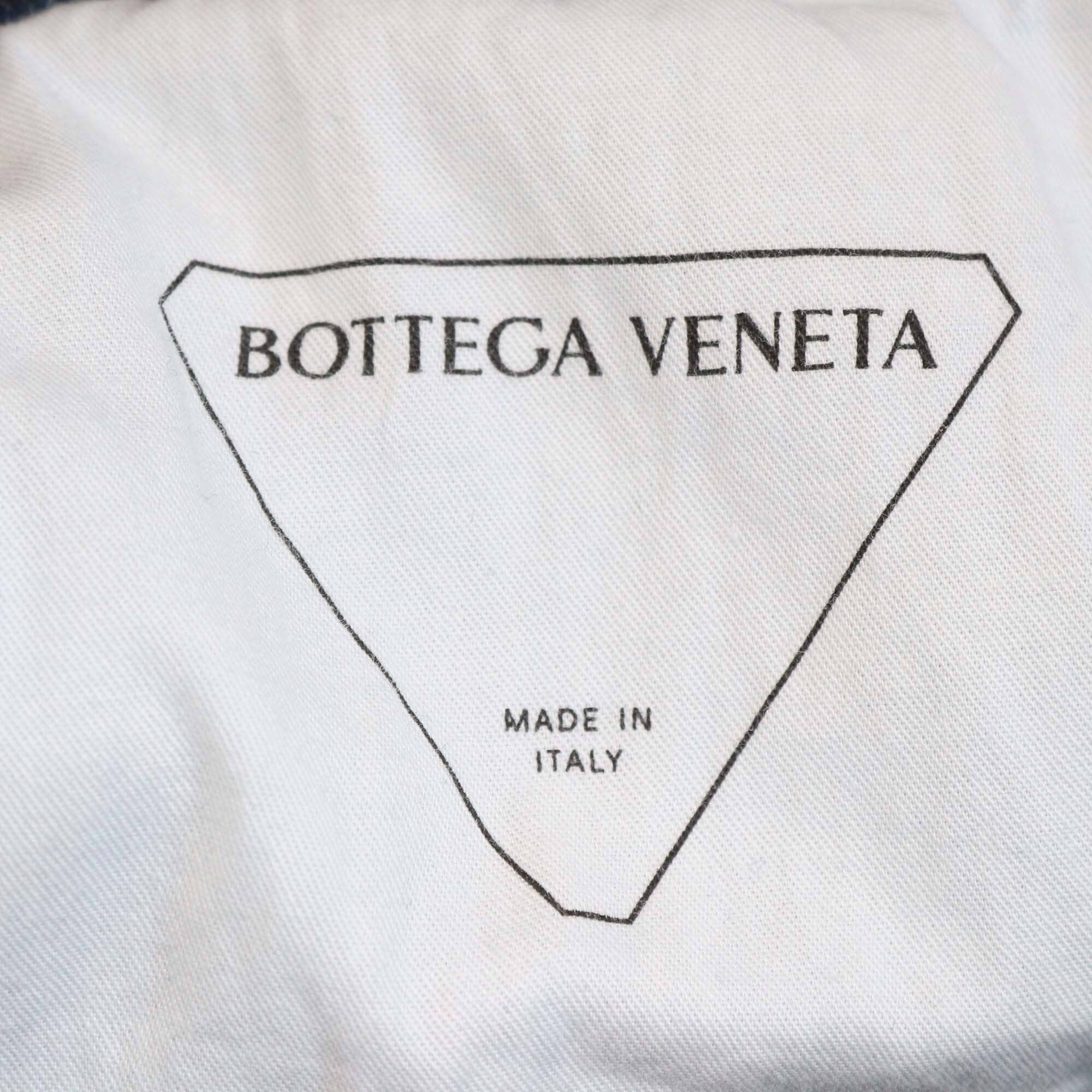Bottega Veneta Blue Denim Washed Folded Hem Straight Cut Jeans Womens Bottega Veneta 