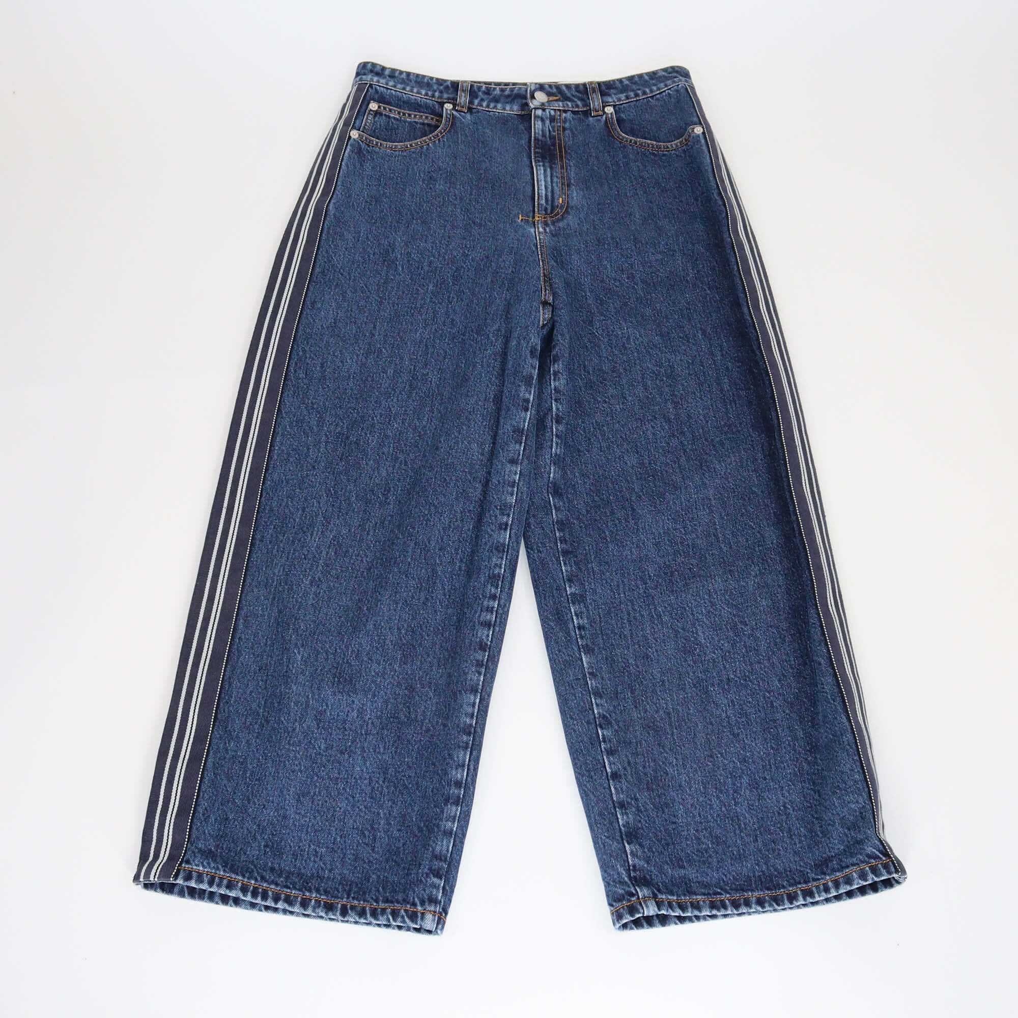 Alexander McQueen Blue Boyfriend Denim Cropped Jeans Womens Alexander McQueen 