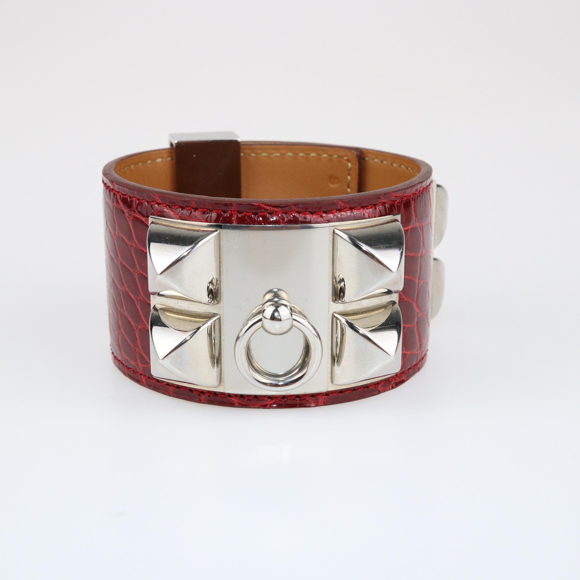 Hermes Red Collier de Chien Bracelet Accessories Hermes 