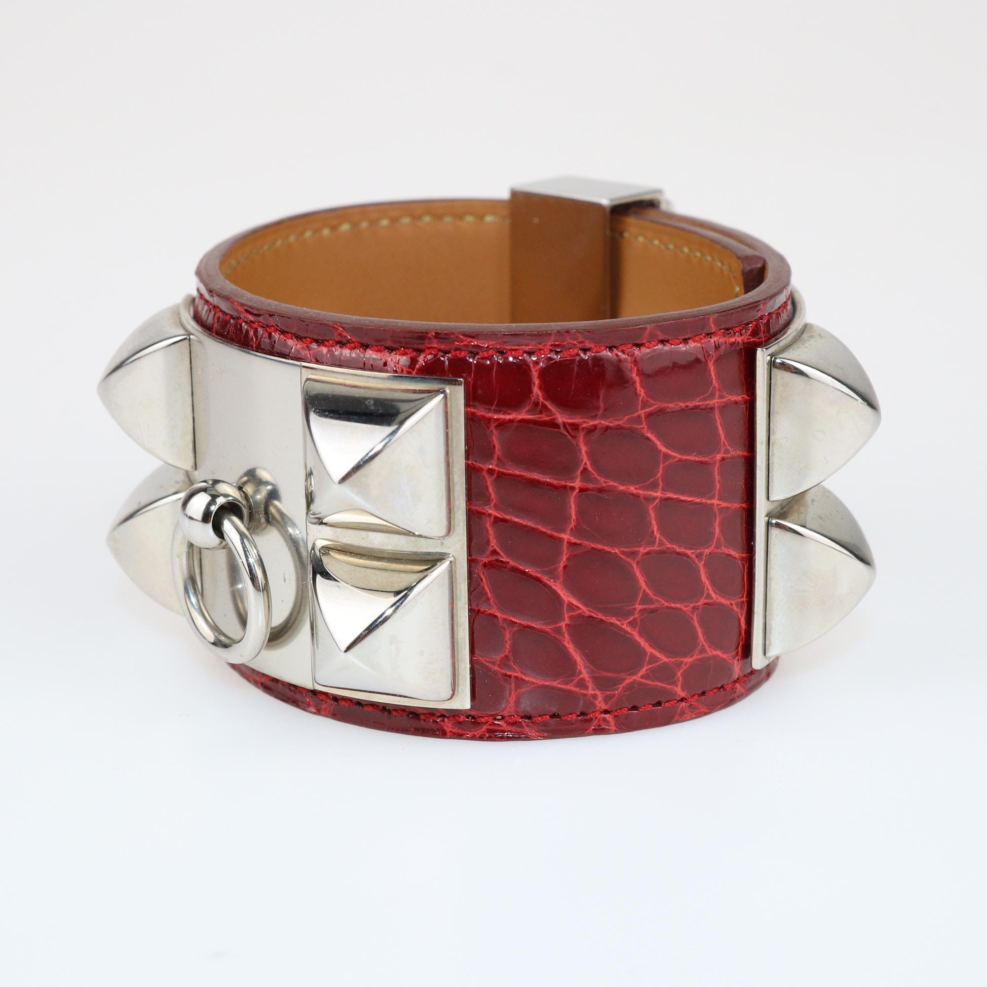 Hermes Red Collier de Chien Bracelet Accessories Hermes 