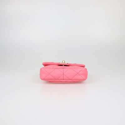 Chanel Pink Quilted Leather Mini Funky Town Flap Bag