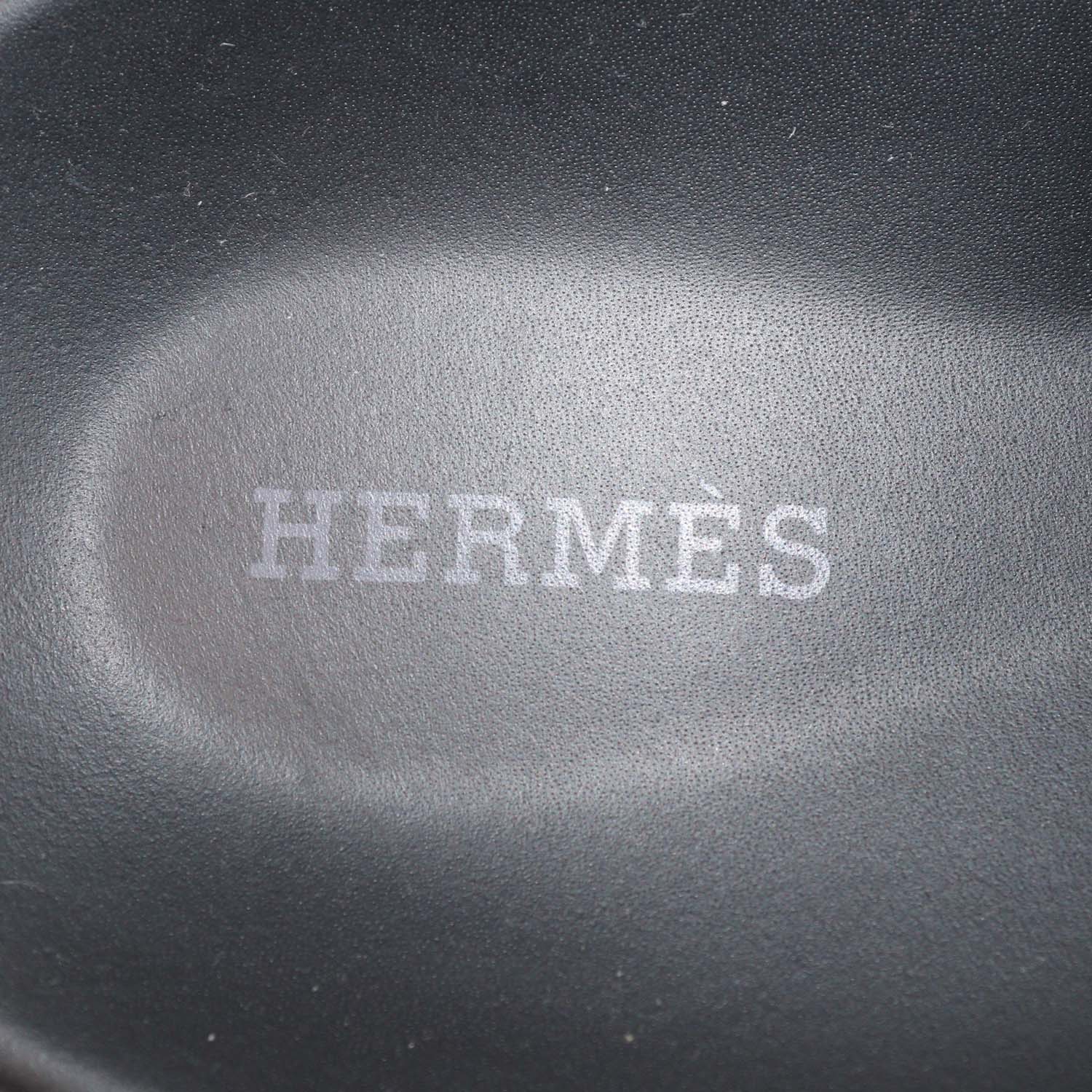 Hermes Grey Suede Go Mules