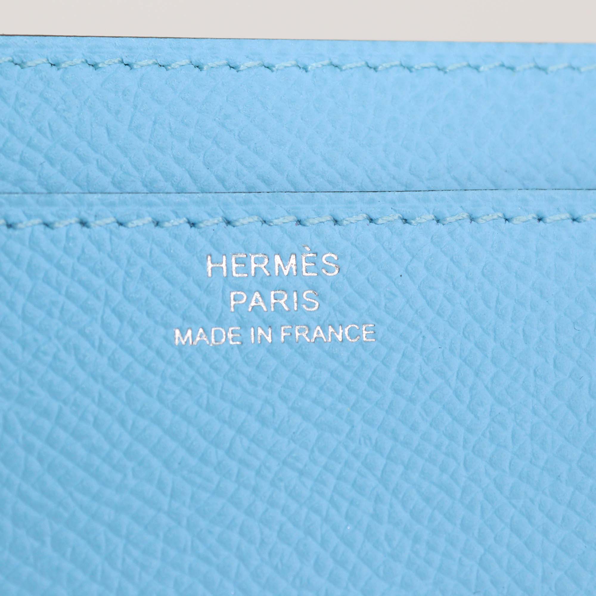 Hermes Celeste Epsom Leather Constance To Go Wallet