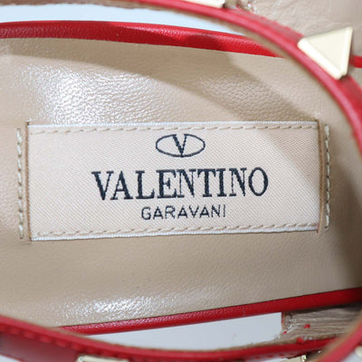Valentino Red Leather Rockstud Caged Pumps