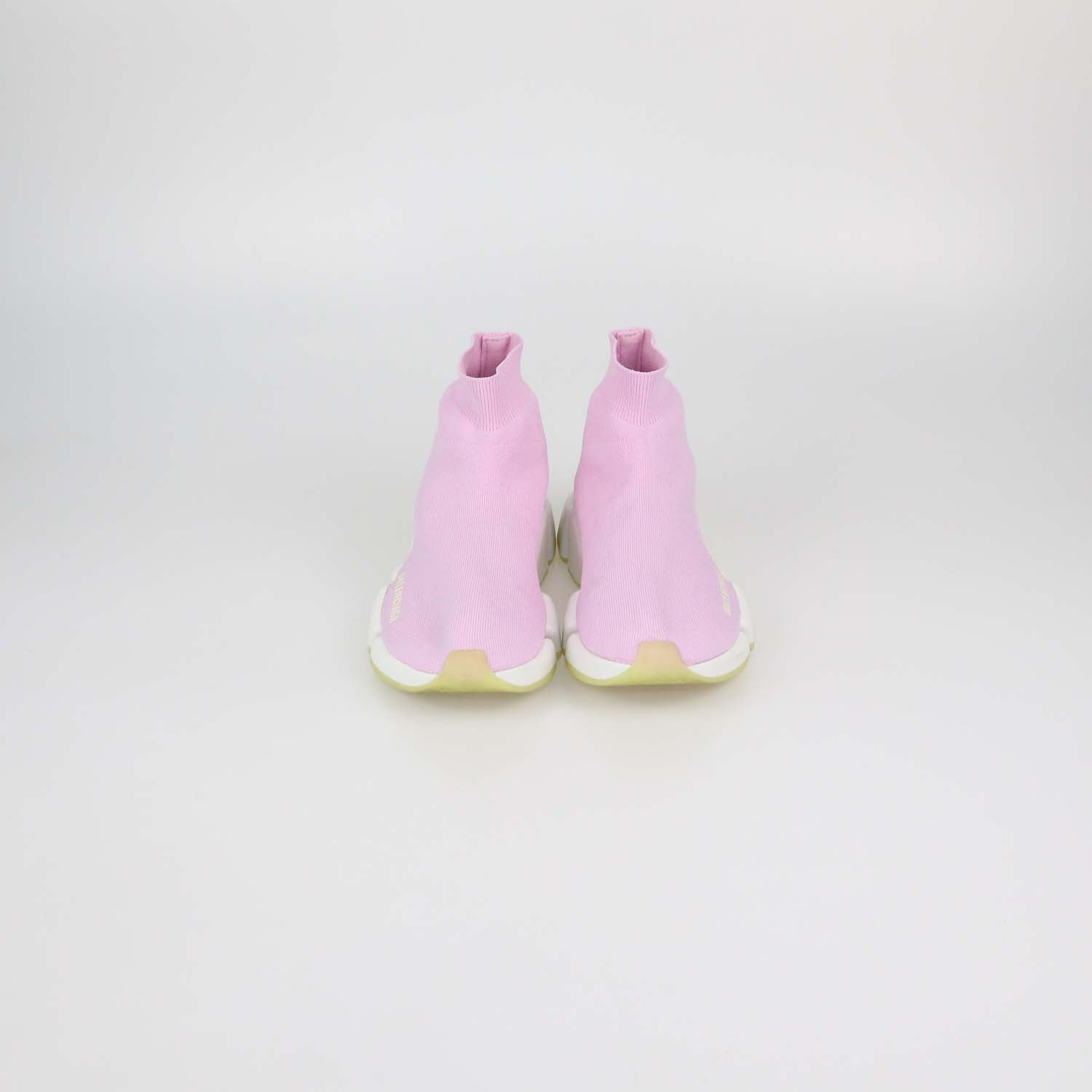Balenciaga Pink Knit Speed Trainer Sneakers