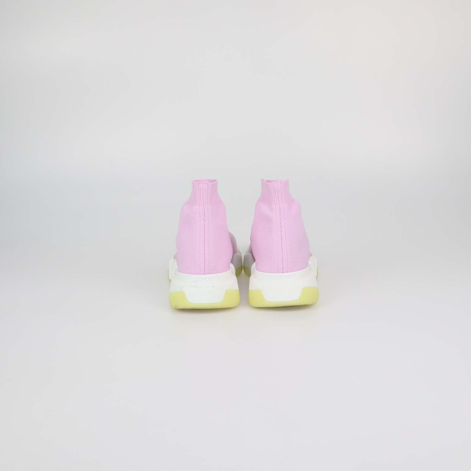 Balenciaga Pink Knit Speed Trainer Sneakers