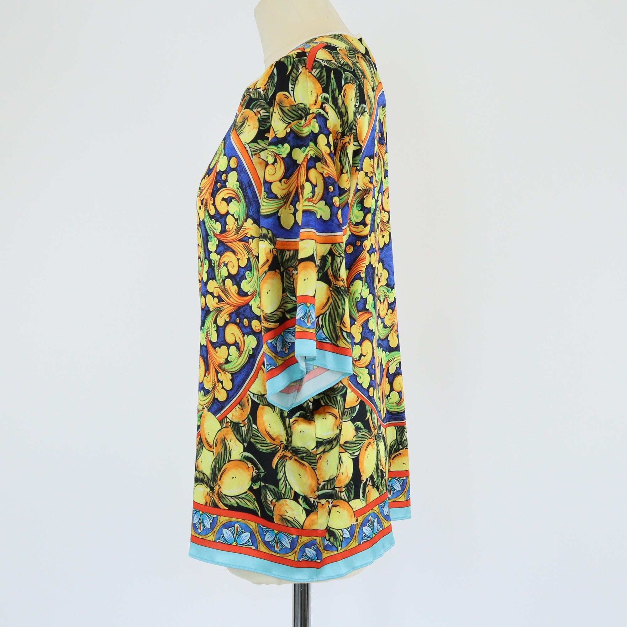 Dolce & Gabbana Multicolor Printed Oversized Top Womens Dolce & Gabbana 