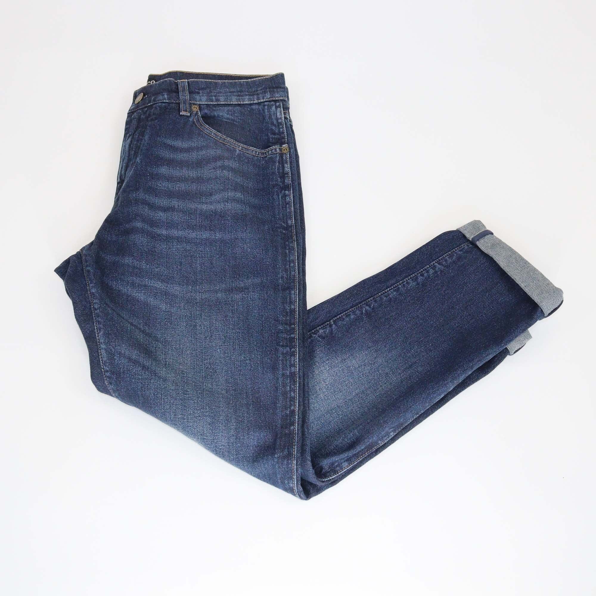 Tom Ford Blue Denim Folded Hem Straight Cut Jeans Womens Tom Ford 