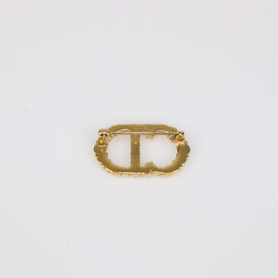 Christian Dior Clair D Lune Crystal Gold Plated Metal Brooch