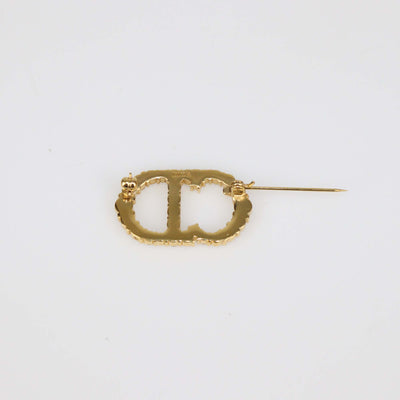 Christian Dior Clair D Lune Crystal Gold Plated Metal Brooch