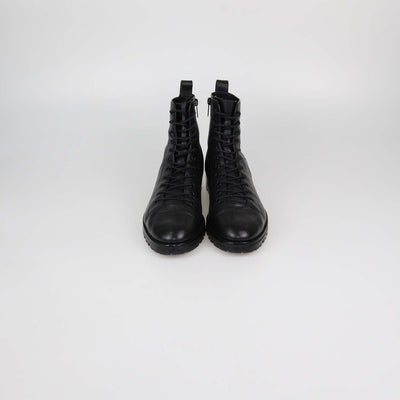 Jimmy Choo Black Leather Lace Up Cruz Ankle Boots