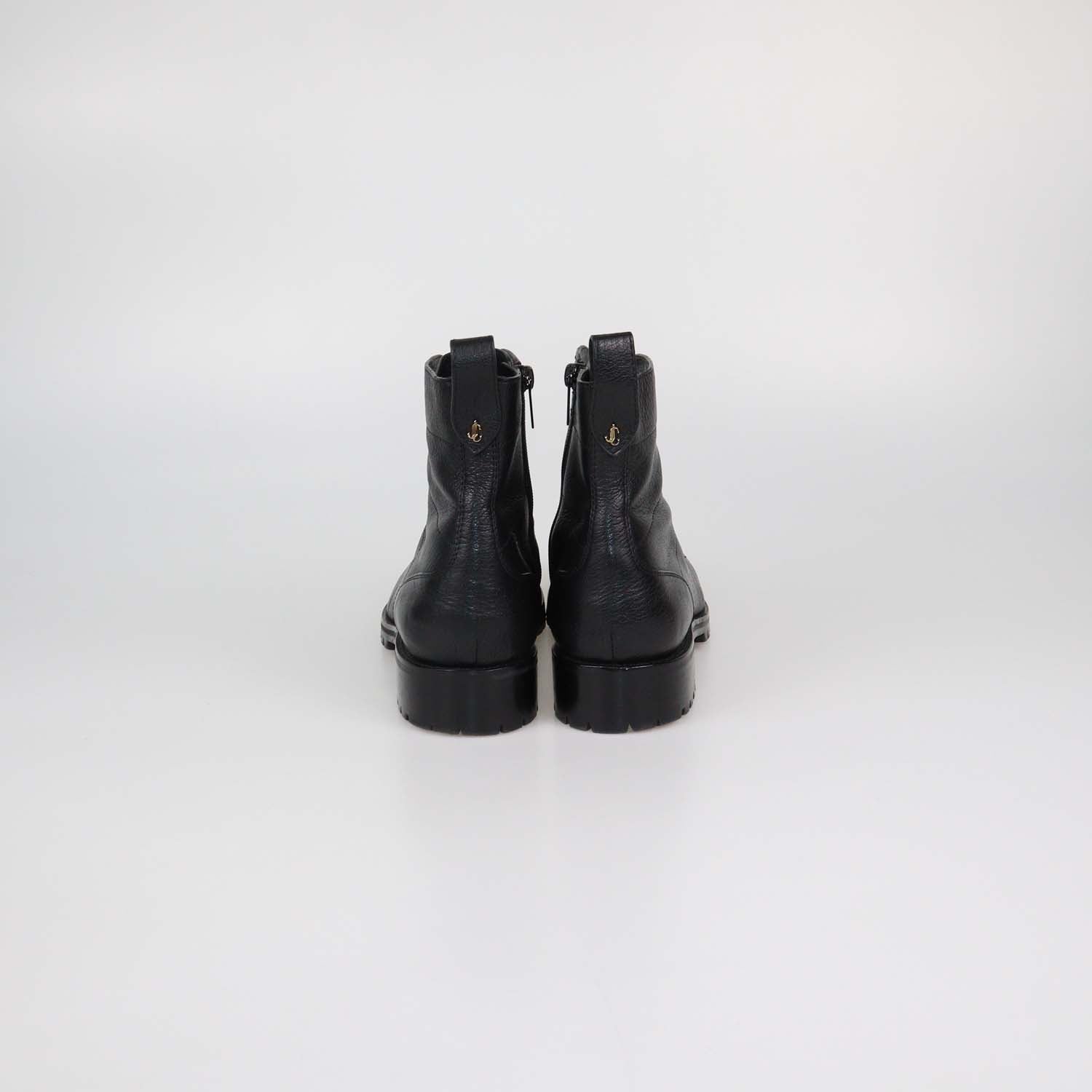 Jimmy Choo Black Leather Lace Up Cruz Ankle Boots