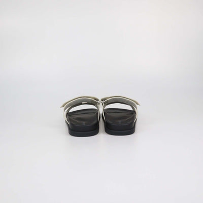 Hermes Beige Glaise Alligator Chypre Sandals