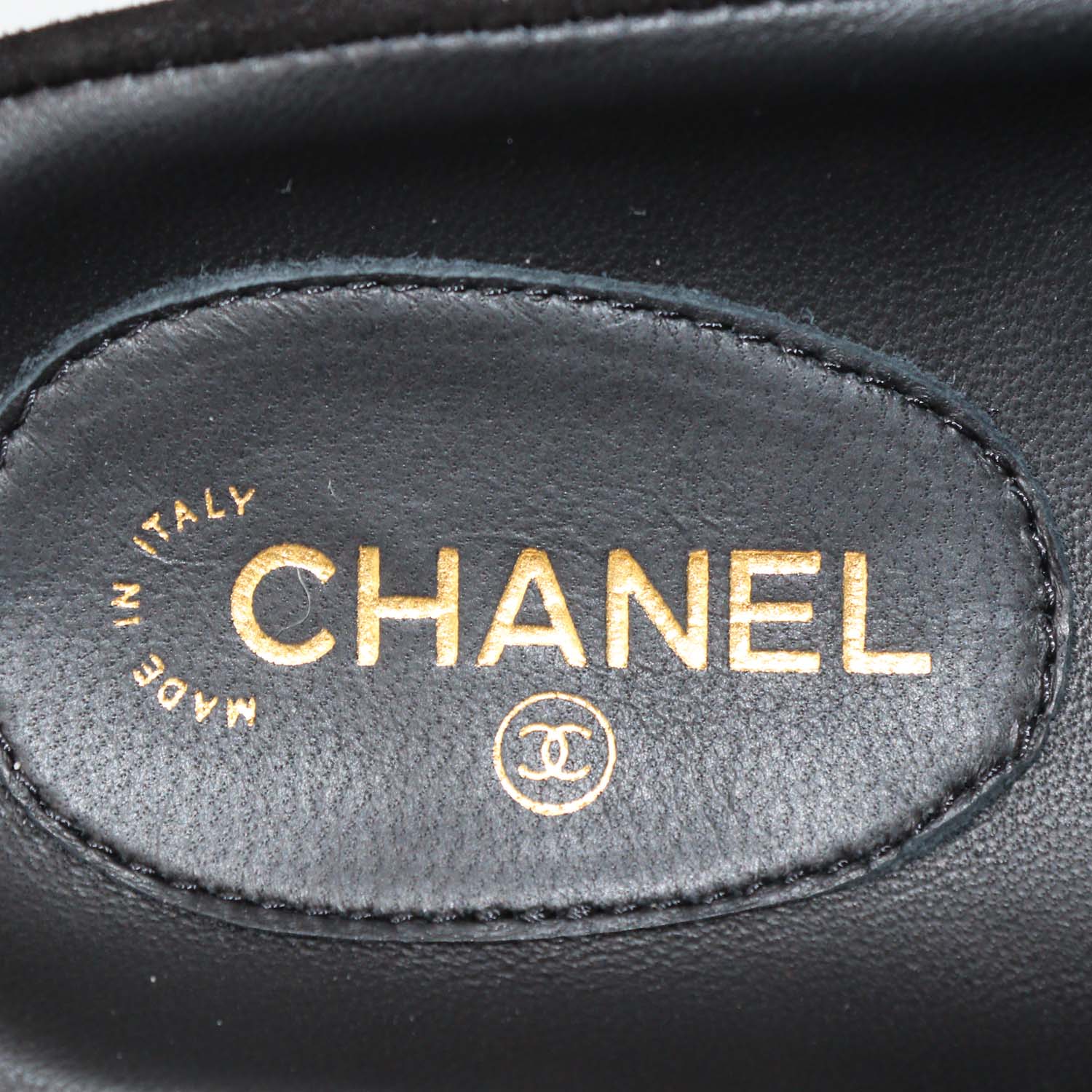 Chanel Black Leather CC Strap Flat Sandals