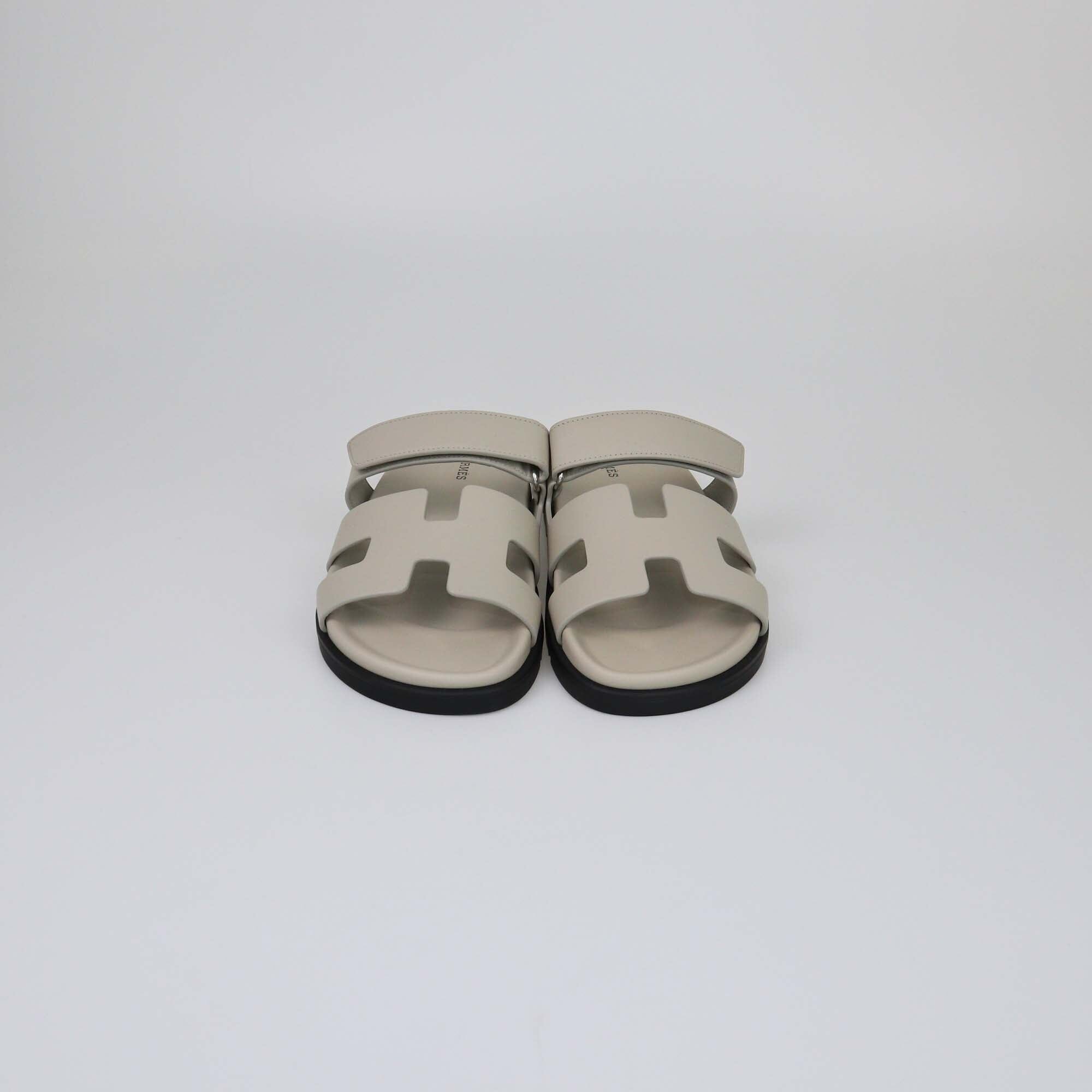 Hermes Beige Esquisse Chypre Sandals Womens Hermes 