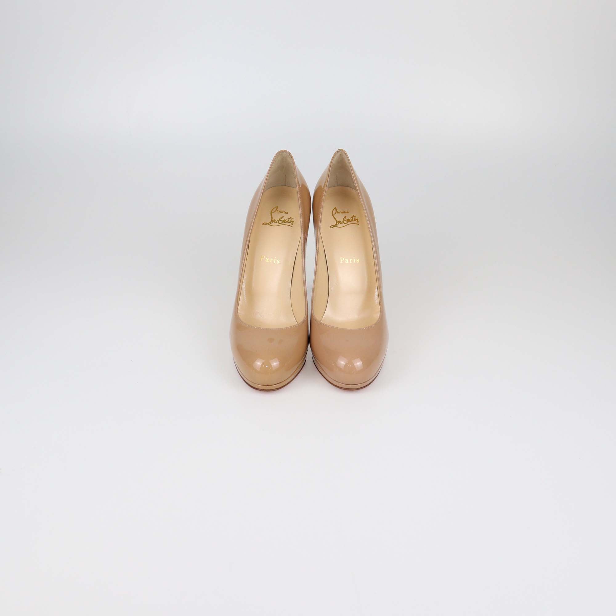 Christian Louboutin Nude Patent Leather New Simple Pumps