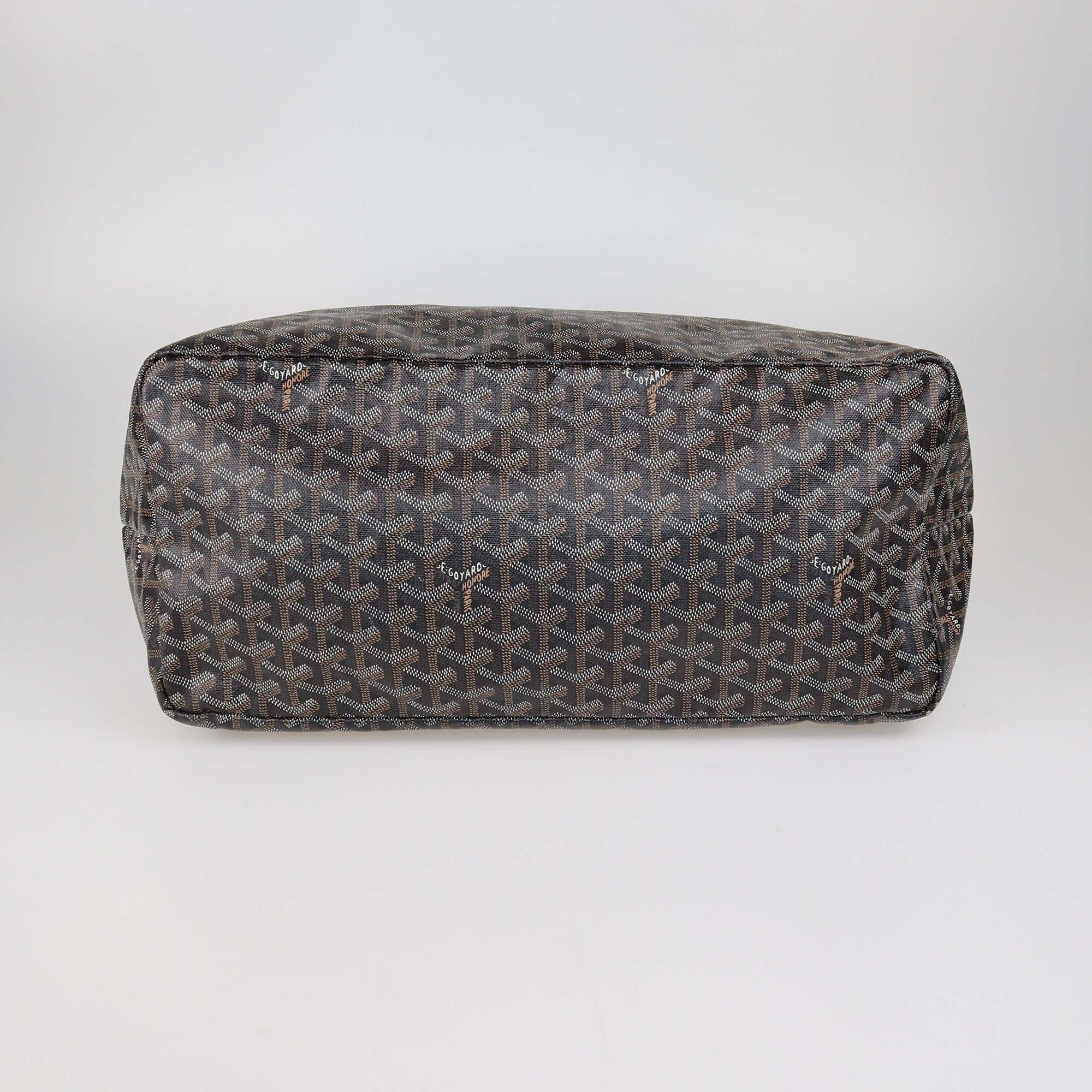 Goyard Black Goyardine Coated Canvas Saint Louis GM Tote
