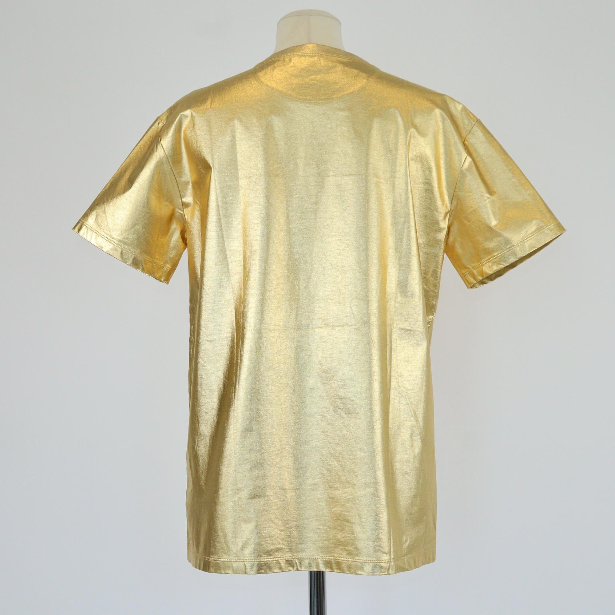 Valentino Gold Logo Print T-Shirt Womens Valentino 