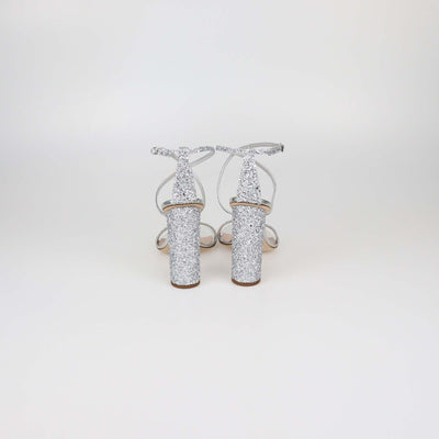 Giuseppe Zanotti Silver Glitter Tara Sandals