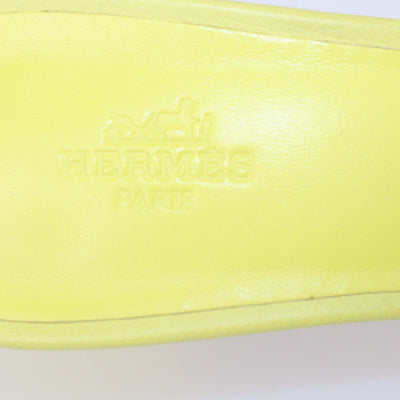 Hermes Yellow Epsom Leather Oasis Sandals