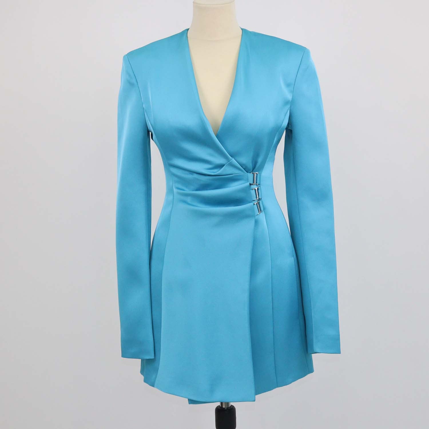The Attico Capri Blue Polyester Jacqueline Mini Dress