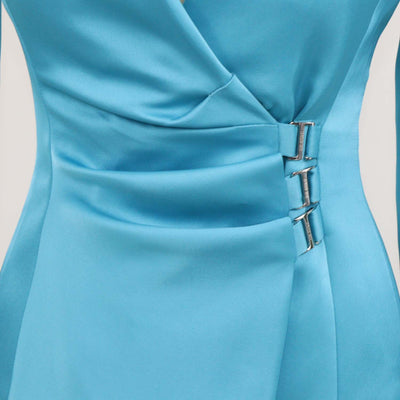 The Attico Capri Blue Polyester Jacqueline Mini Dress