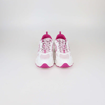 Christian Dior White/Pink Technical Mesh Dior Chrono Sneakers