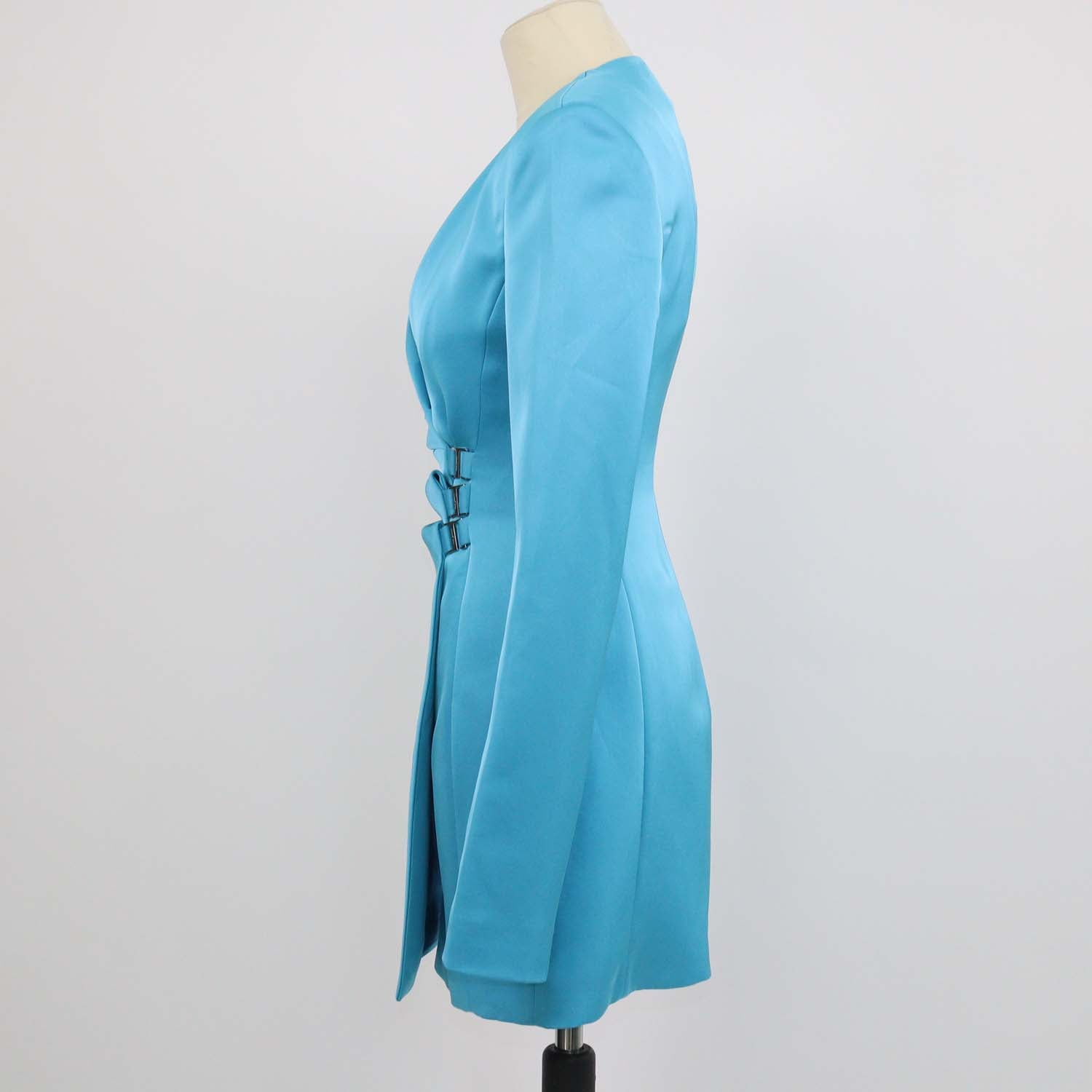 The Attico Capri Blue Polyester Jacqueline Mini Dress